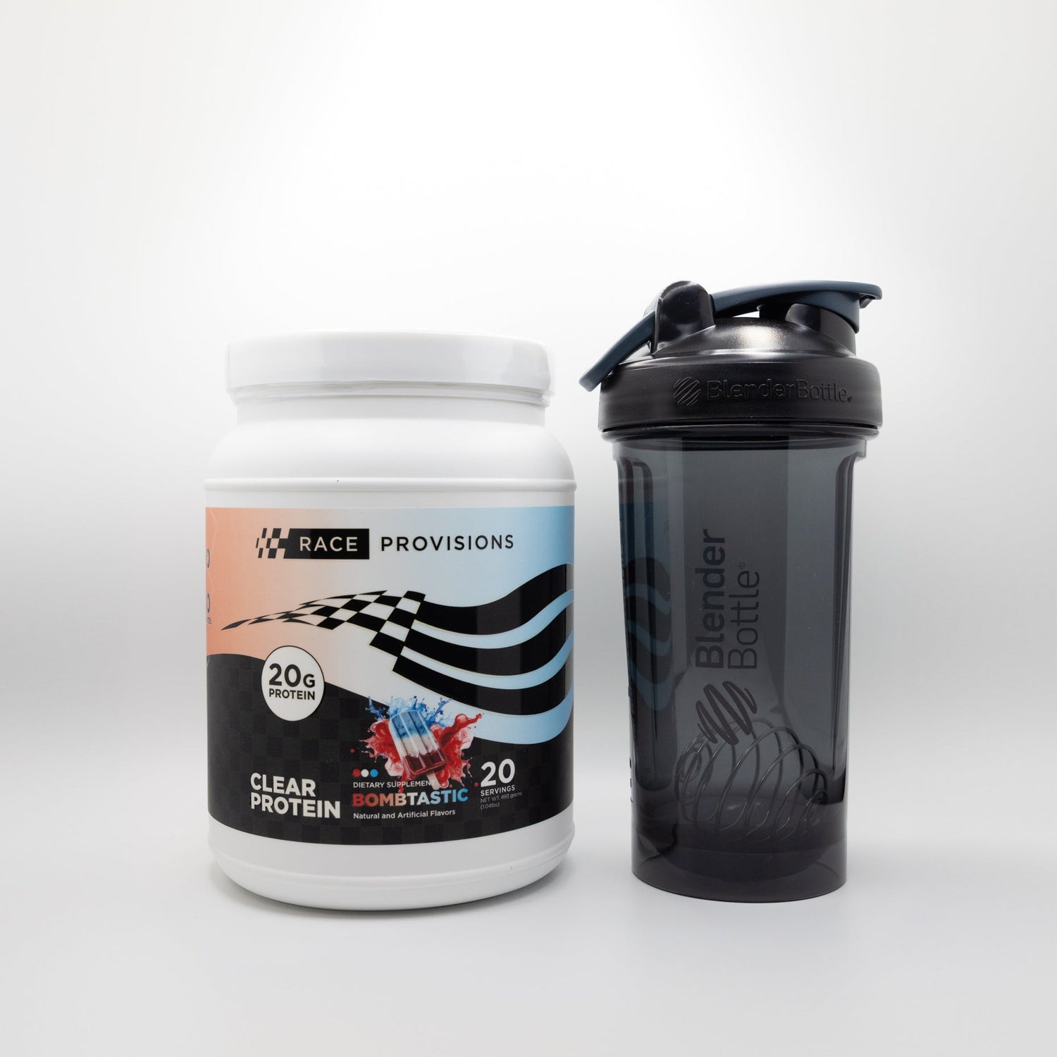 Bombastic Clear Protein + Blender Bottle